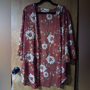 Maurices Rust Floral Blouse